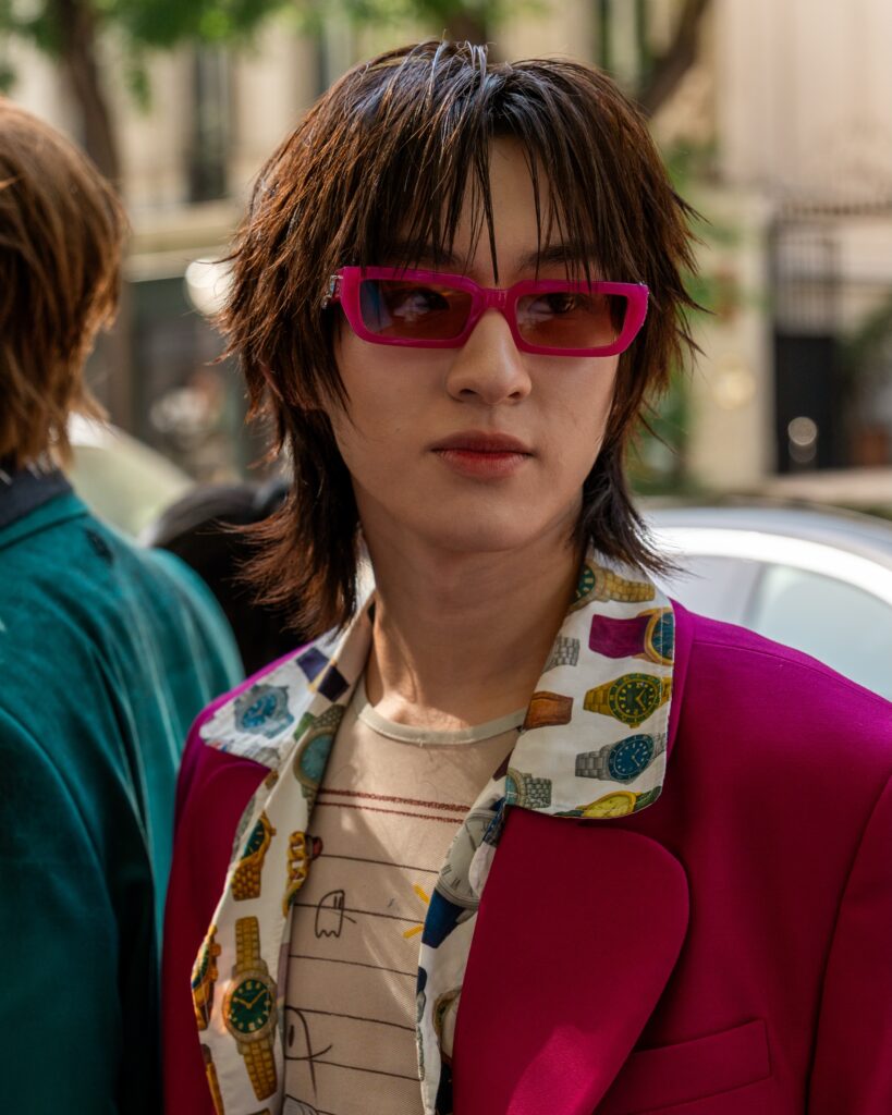 Guest at the 3.PARADIS show during Fashion Week in Paris 2026.
