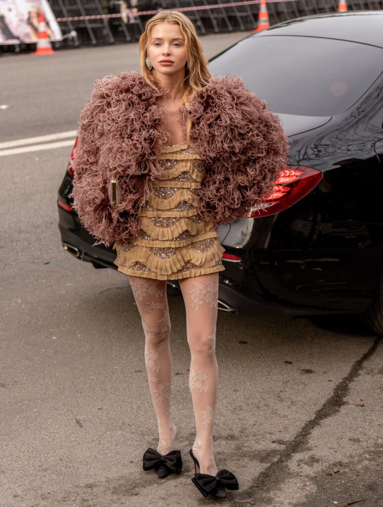 Alla Bruletova at the Valentino show during Haute Couture in Paris 2026.