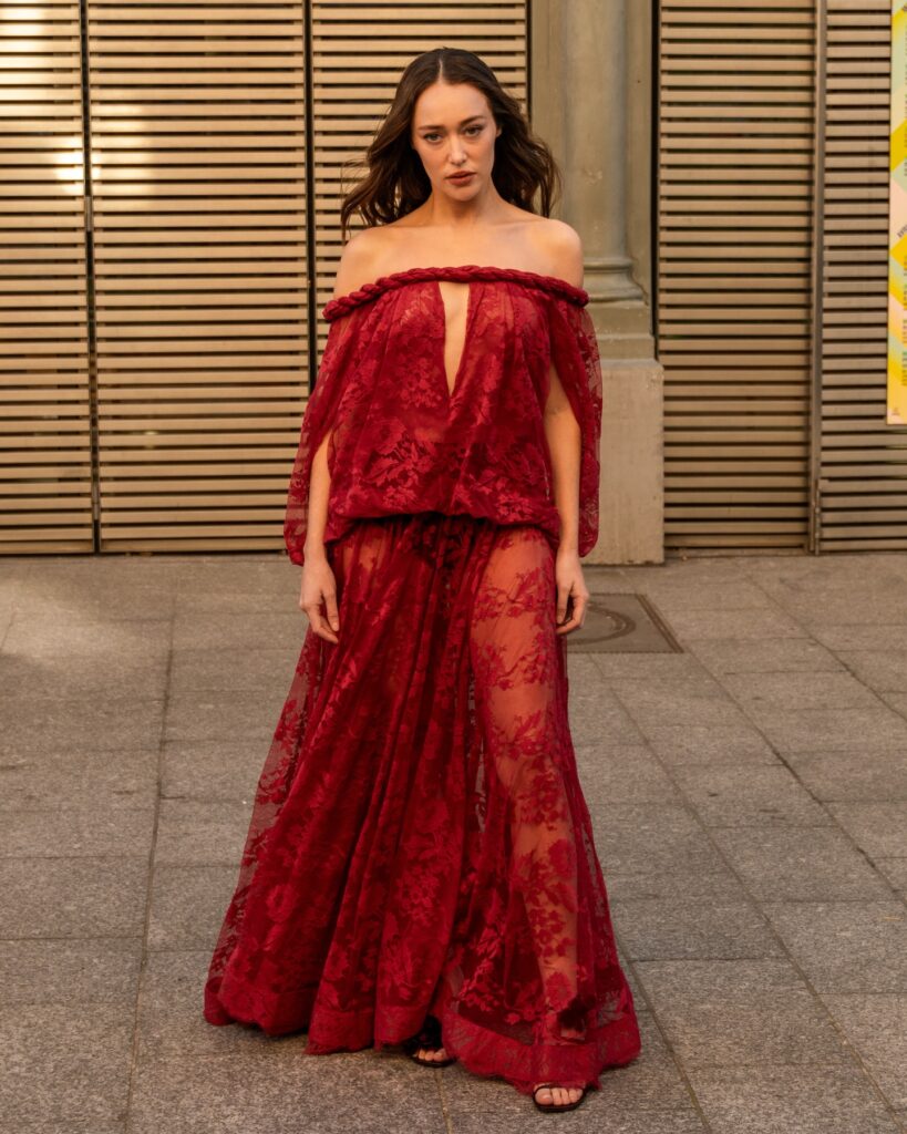 Alycia Debnam-Carey at the ZIMMERMANN show during Fashion Week in Paris 2026.