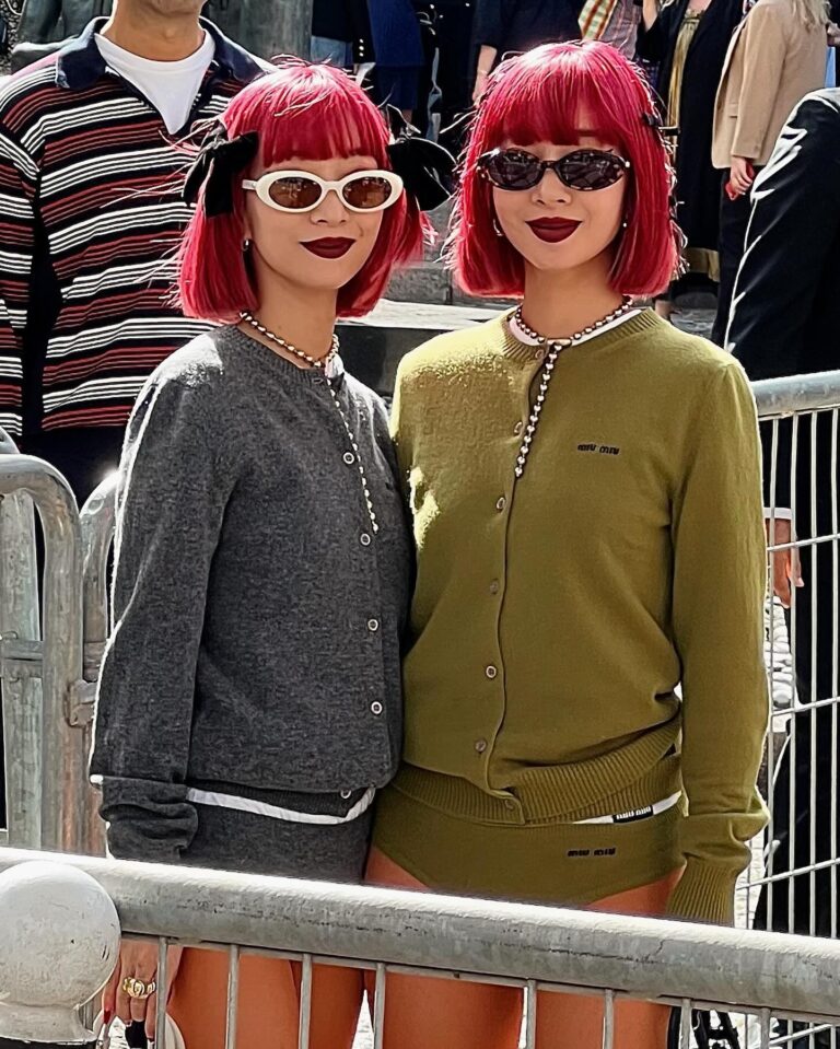 AMI, AYA at the Miu Miu show during Paris Fashion Week 2023.
