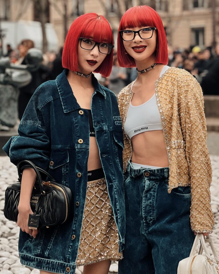 AMI, AYA at the Miu Miu show during Paris Fashion Week 2024.