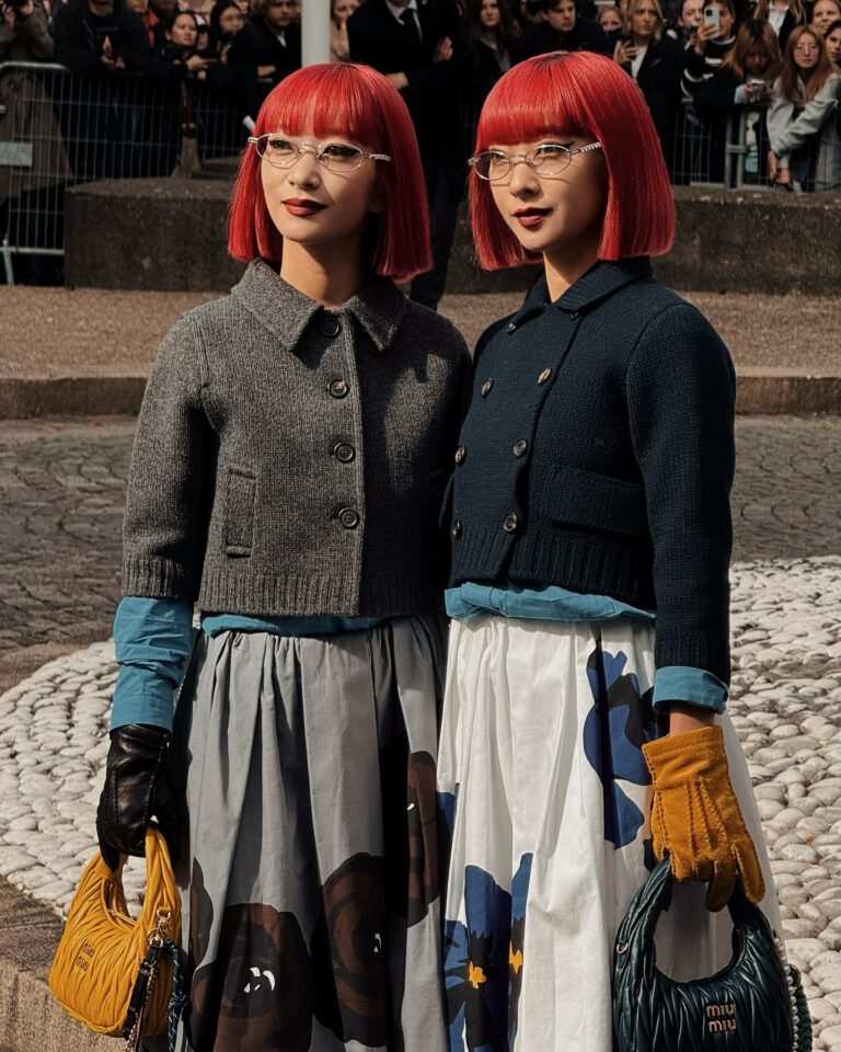 AMI, AYA at the Miu Miu show during Paris Fashion Week 2024.