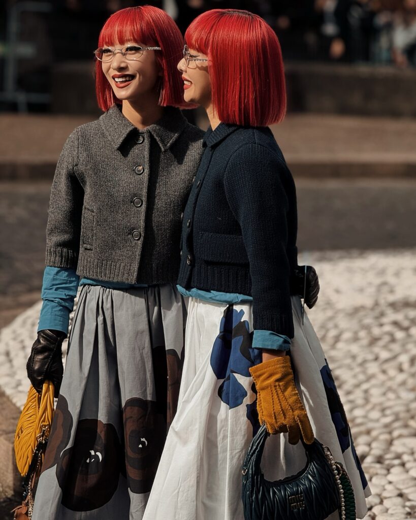 AMI, AYA at the Miu Miu show during Paris Fashion Week 2024.