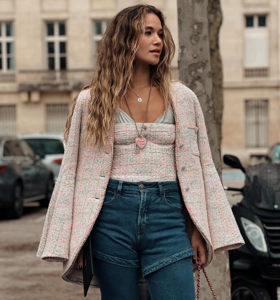 Ana Beliza Mercado Brun at the CHANEL show during Paris Fashion Week 2024.