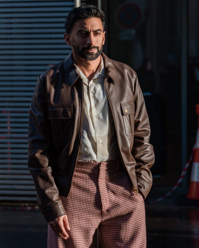 Anas Bukhash at the AMIRI show during Fashion Week in Paris 2026.