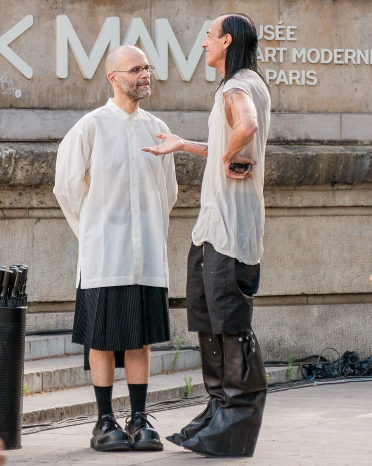 angelo flaccavento at the Rick Owens show during Fashion Week in Paris 2026.