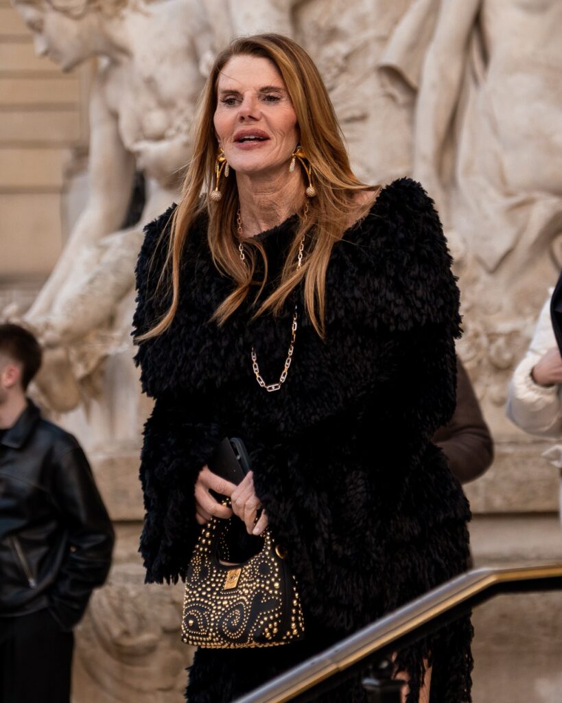 Anna Dello Russo at the Schiaparelli show during Haute Couture in Paris 2026.