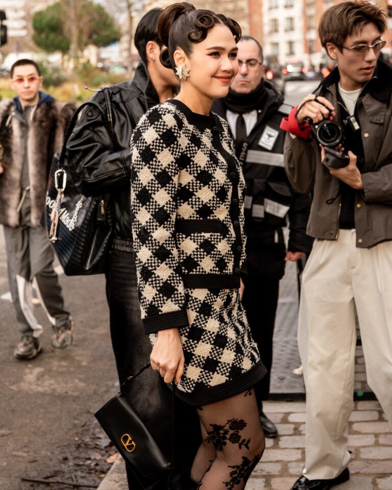 Araya Alberta Hargate at the Valentino show during Haute Couture in Paris 2026.