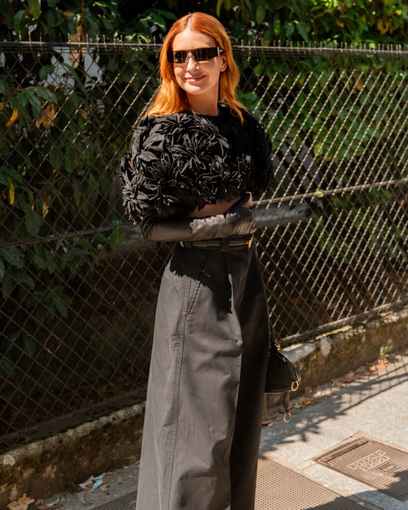Guest at the Balenciaga show during Haute Couture in Paris 2026.