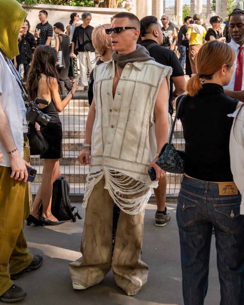 Bart Highbart Pniewski at the Rick Owens show during Fashion Week in Paris 2026.