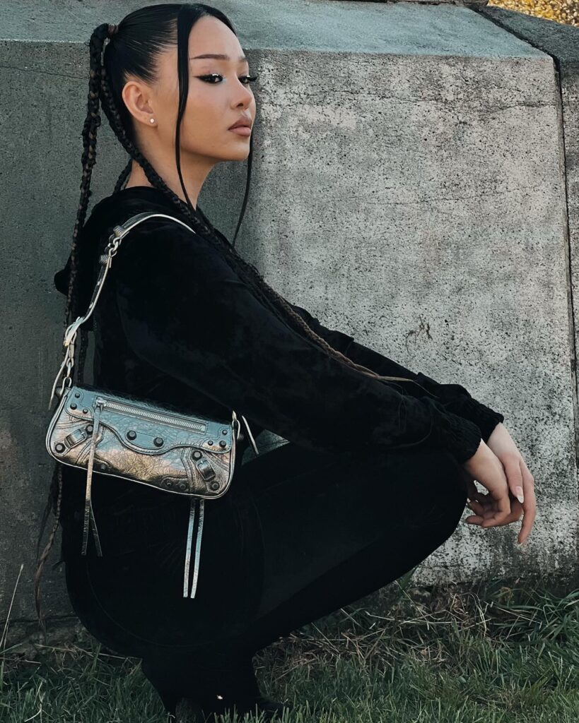 Bella Poarch at the Balenciaga show during Paris Fashion Week 2023.