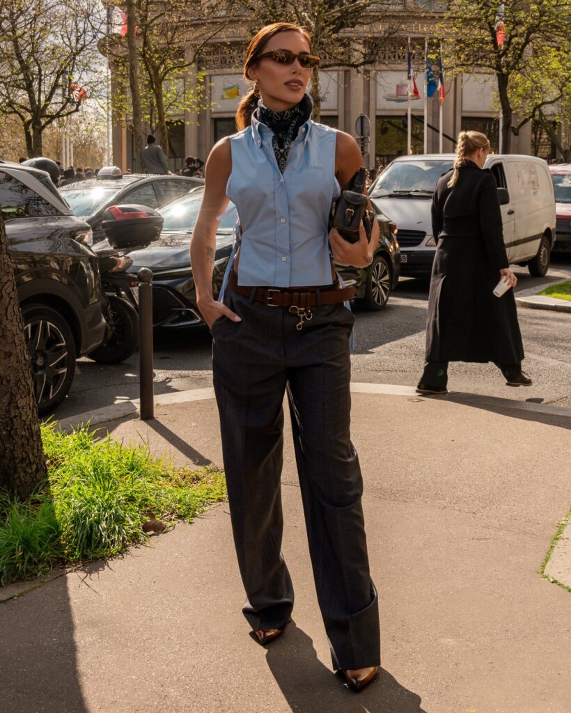 Bruna Biancardi at the Miu Miu show during Fashion Week in Paris 2026.