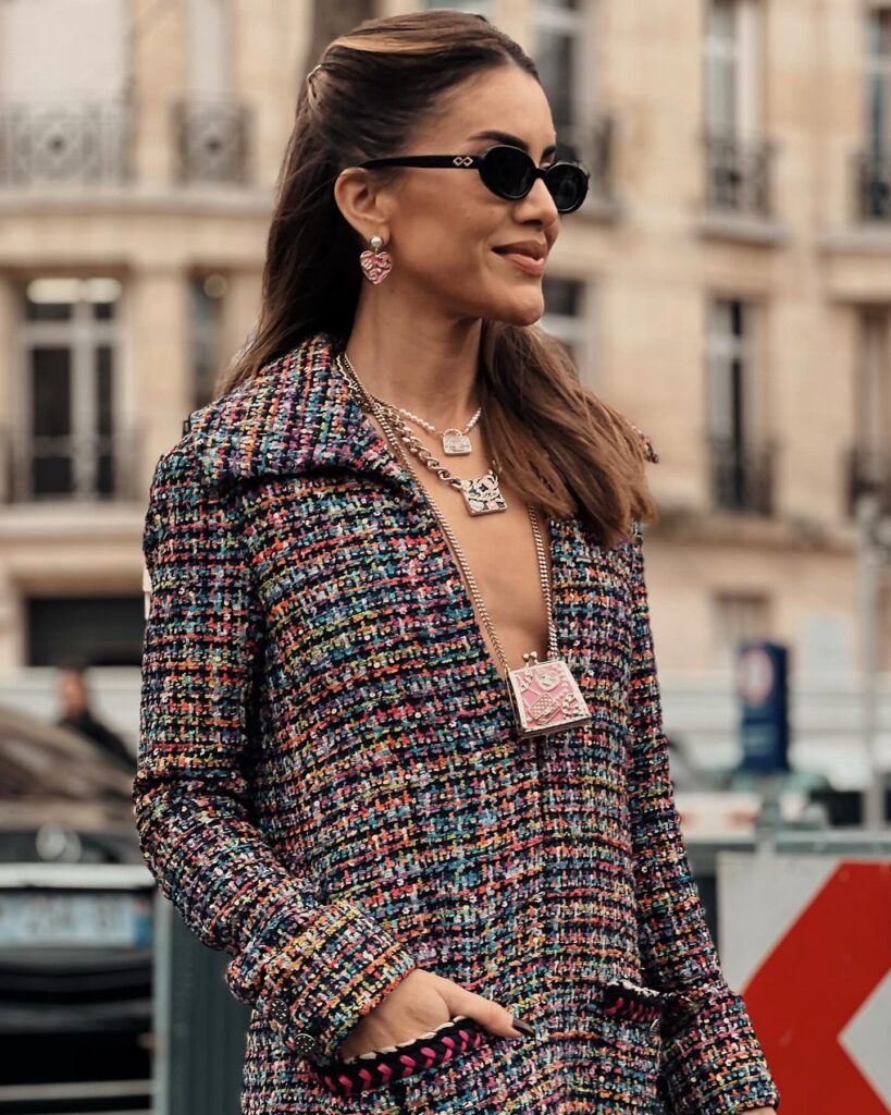 Camila Coelho at the CHANEL show during Paris Fashion Week 2024.
