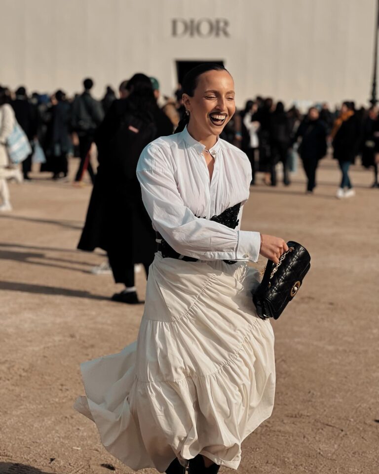 Carla Ginola at the Dior show during Paris Fashion Week 2024.