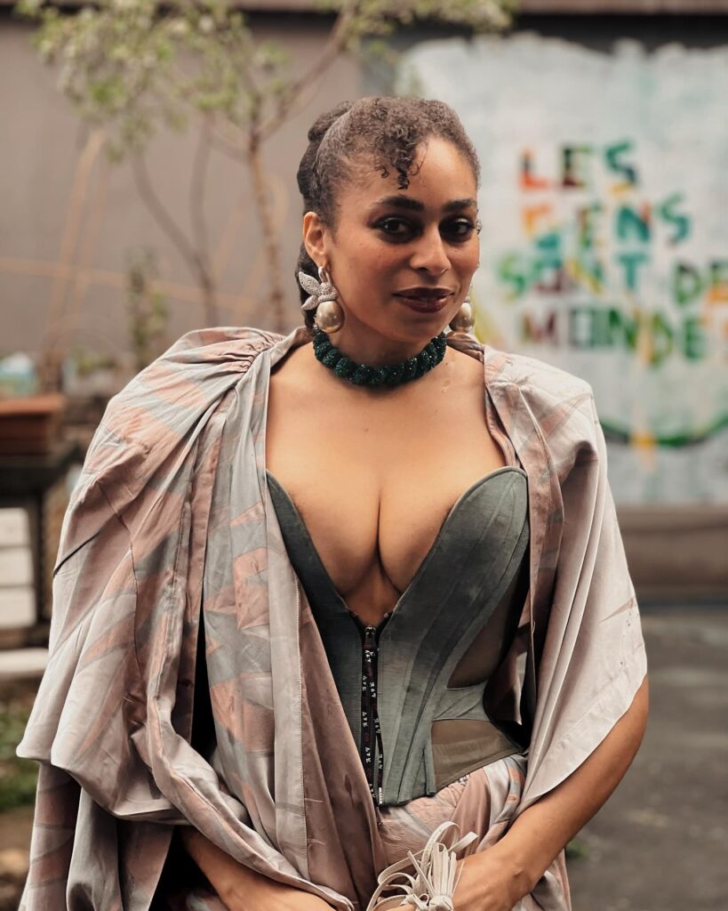 Celeste at the Vivienne Westwood show during Paris Fashion Week 2024.
