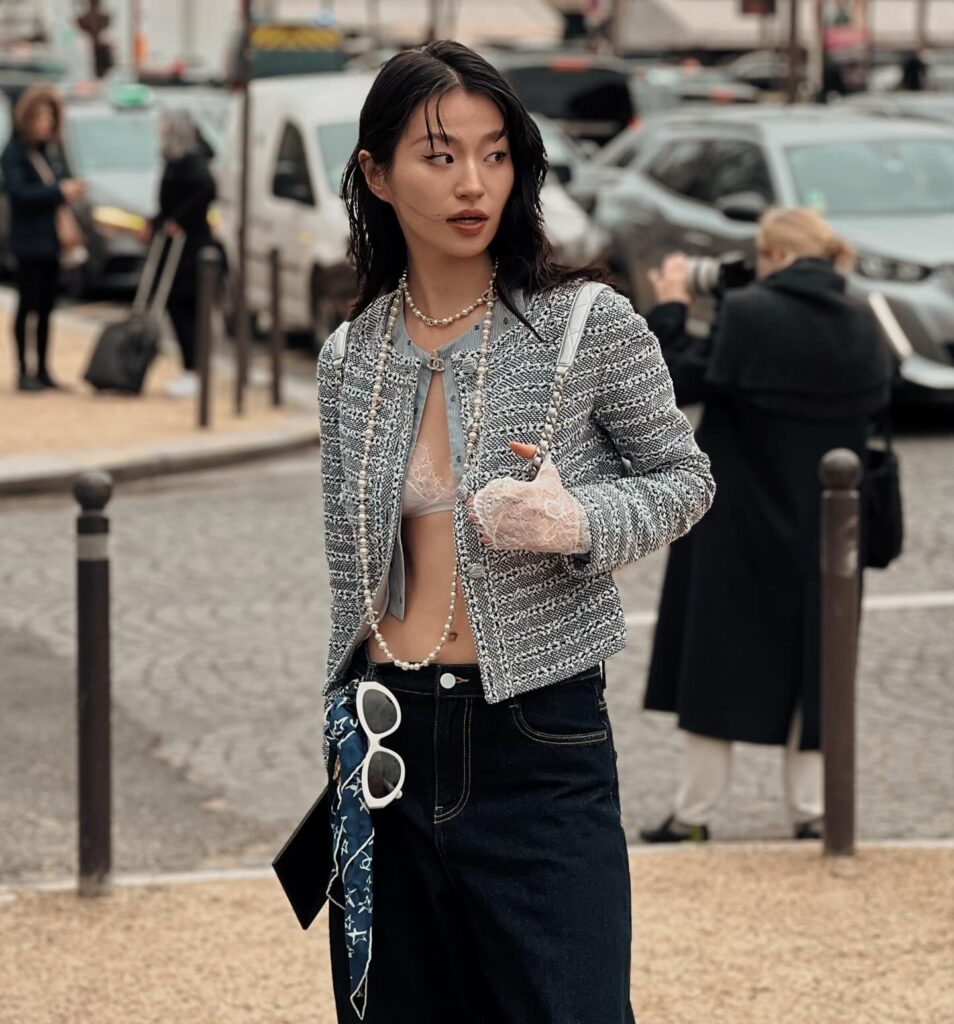 Guest at the CHANEL show during Paris Fashion Week 2024.
