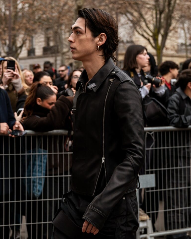 Claude Morgan at the Rick Owens show during Fashion Week in Paris 2026.