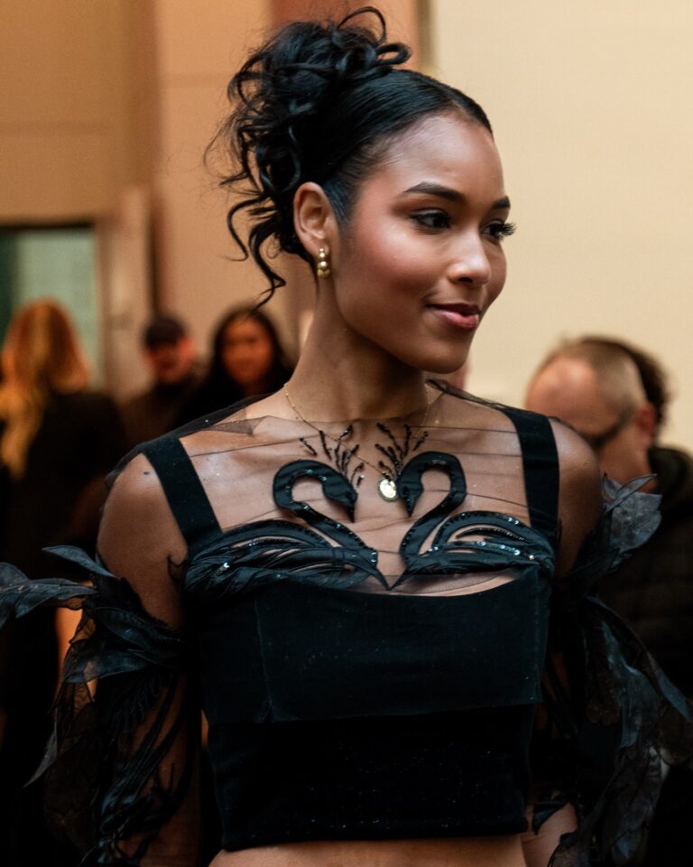 Clémence Botino at the YANINA Couture show during Haute Couture in Paris 2026.