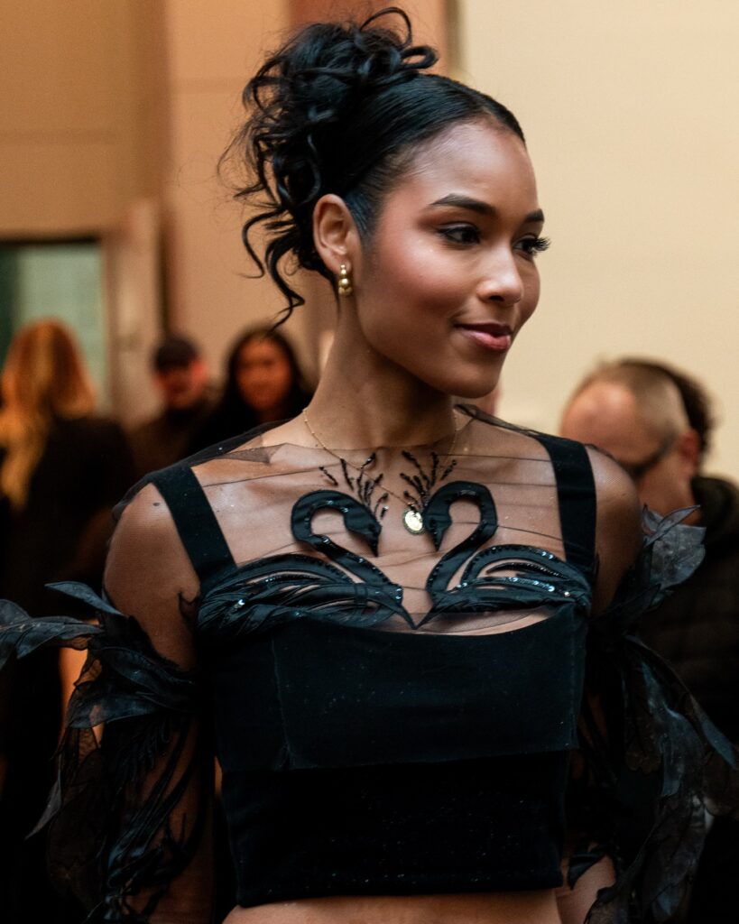 Clémence Botino at the YANINA Couture show during Haute Couture in Paris 2026.