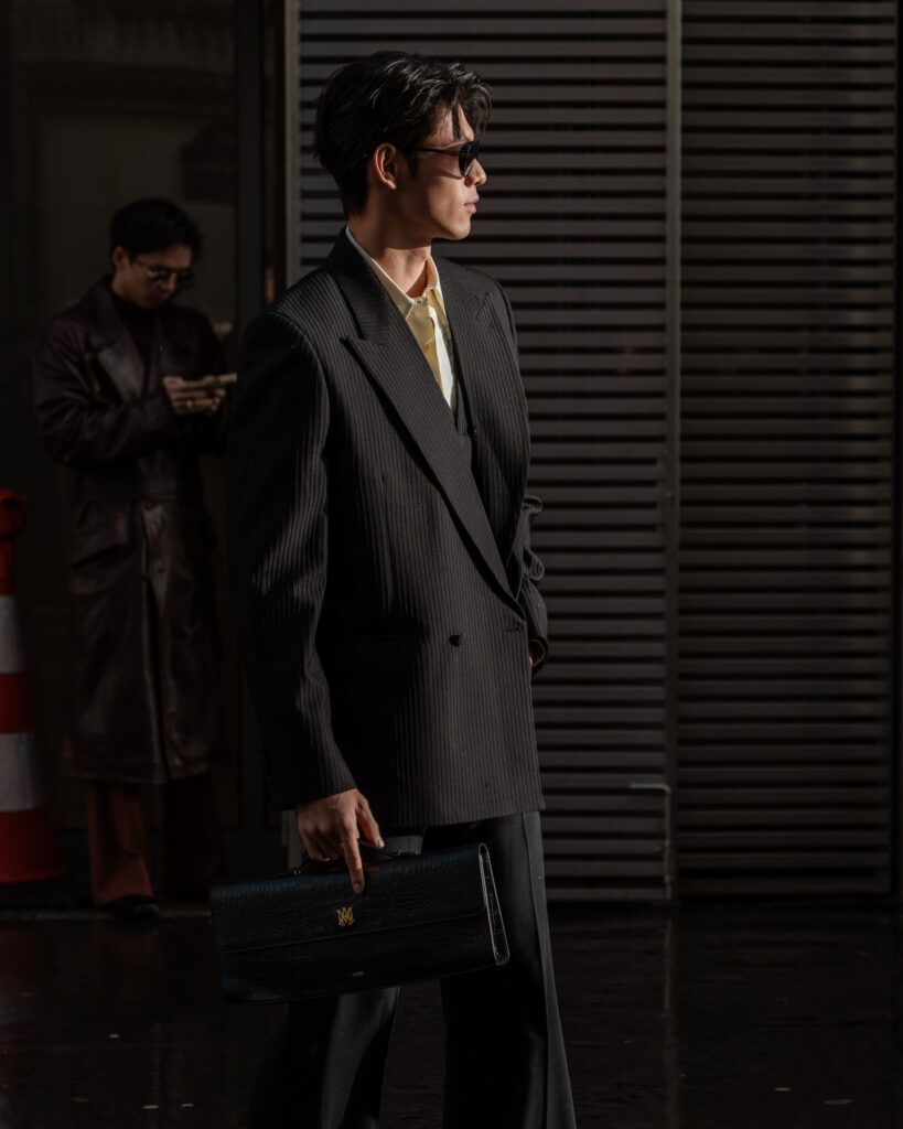 Dennis Ma at the AMIRI show during Fashion Week in Paris 2026.