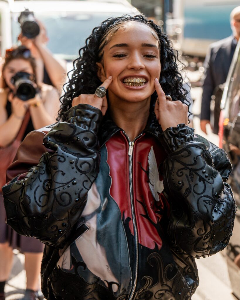 Dina Ayada at the 3.PARADIS show during Fashion Week in Paris 2026.