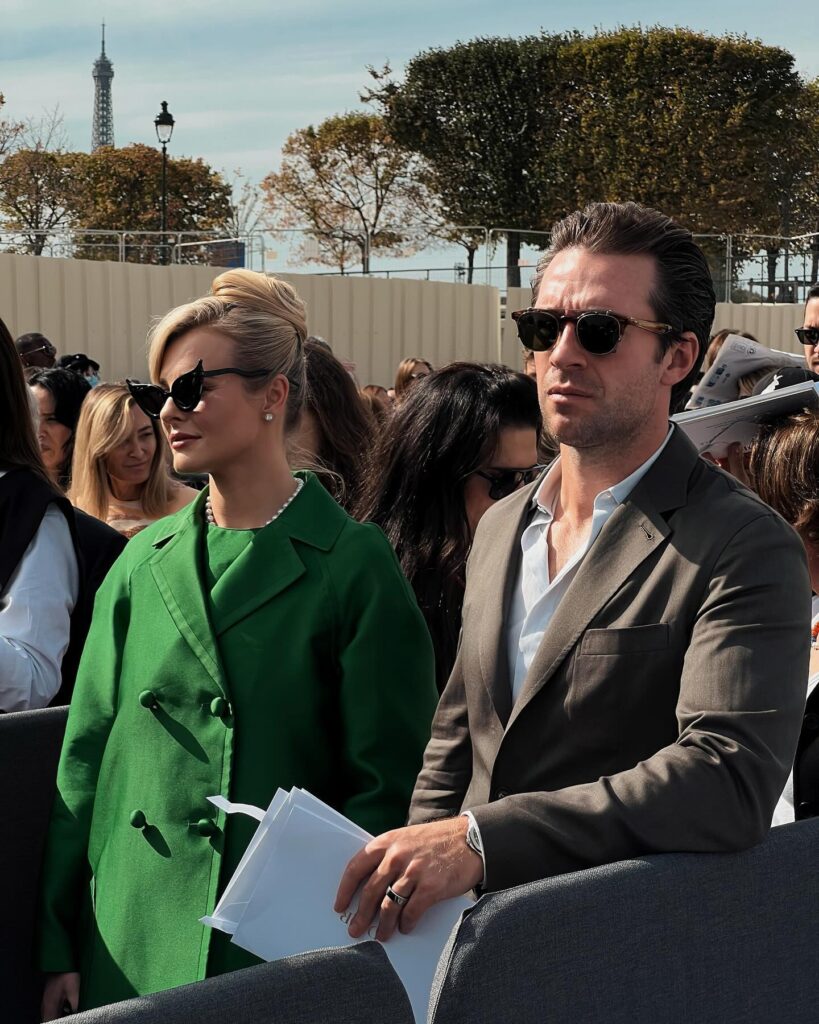 Guest at the Dior show during Paris Fashion Week 2023.