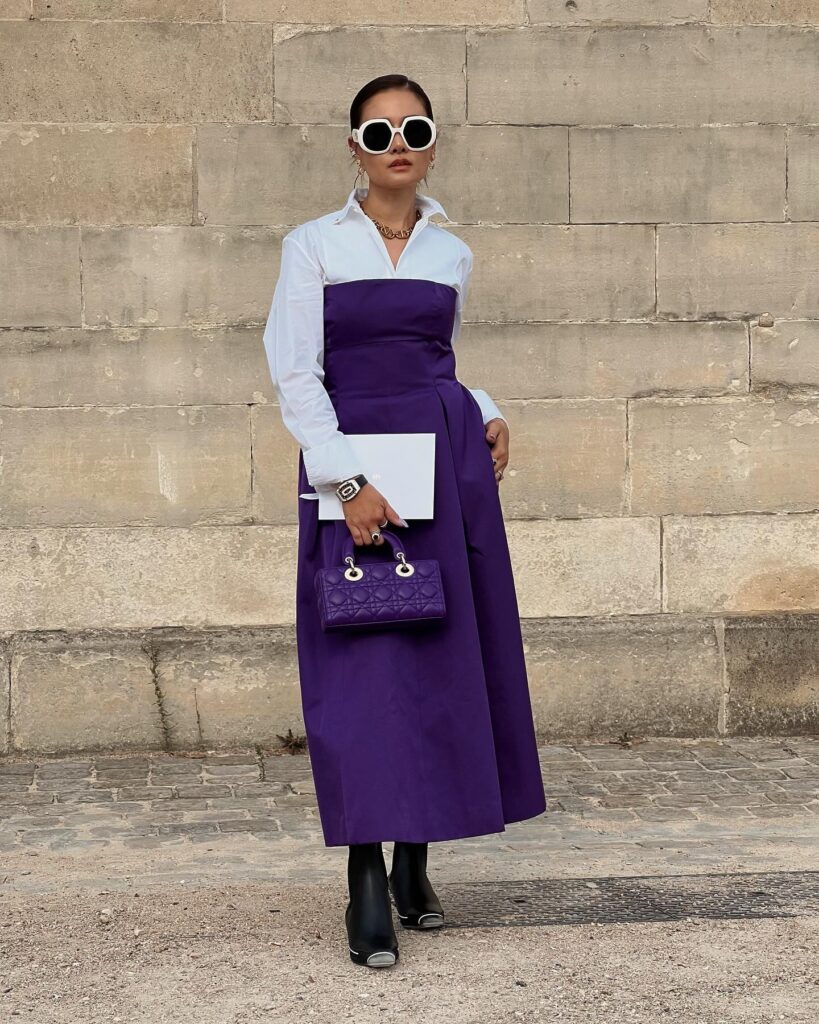 Guest at the Dior show during Paris Fashion Week 2023.