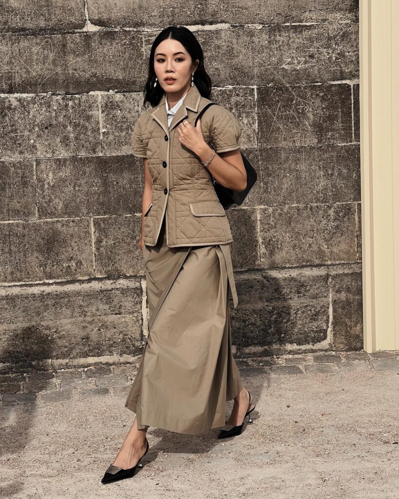 Guest at the Dior show during Paris Fashion Week 2023.