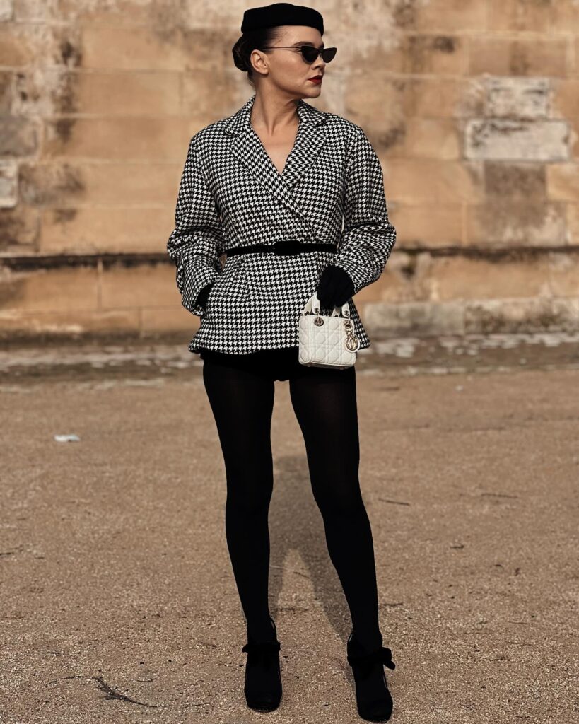 Guest at the Dior show during Paris Fashion Week 2024.