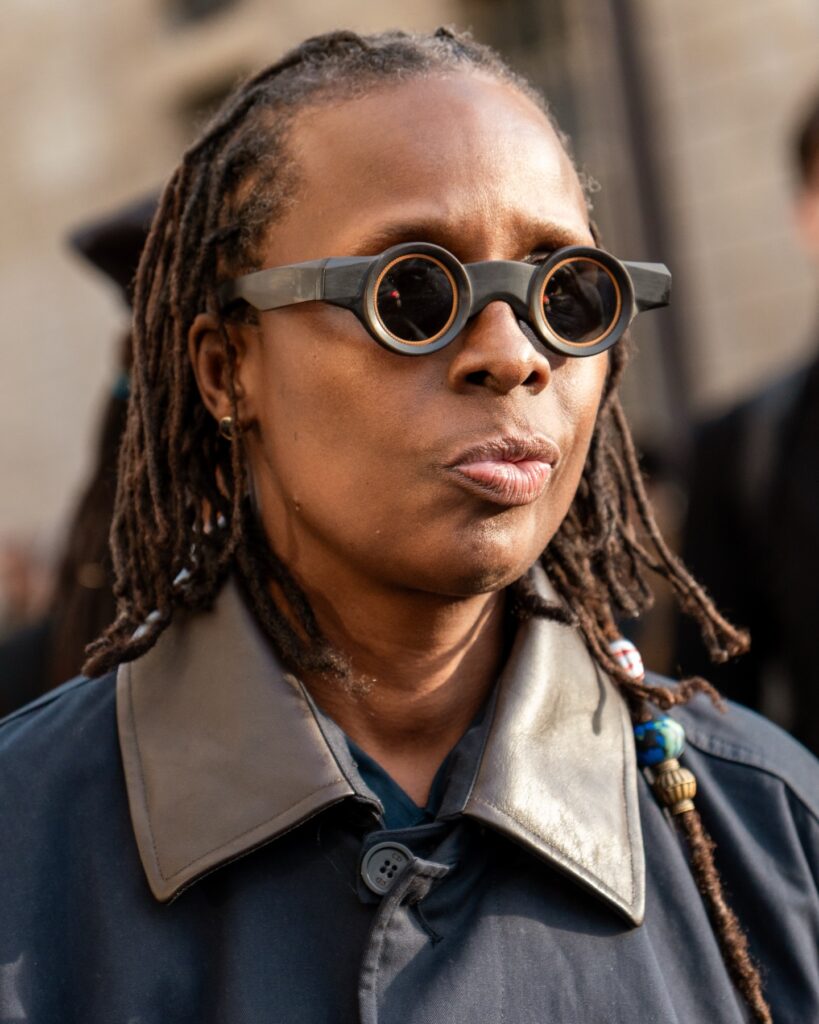 Guest at the Dior show during Fashion Week in Paris 2026.