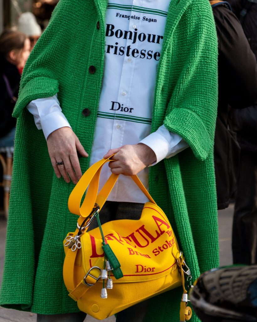 Guest at the Dior show during Fashion Week in Paris 2026.