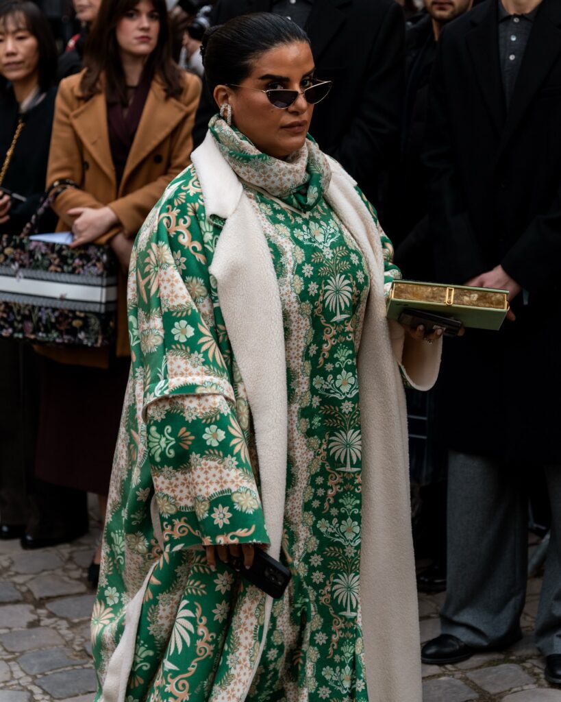 Guest at the Dior show during Haute Couture in Paris 2026.