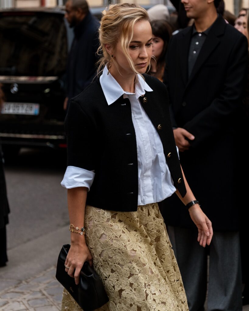 Guest at the Dior show during Haute Couture in Paris 2026.