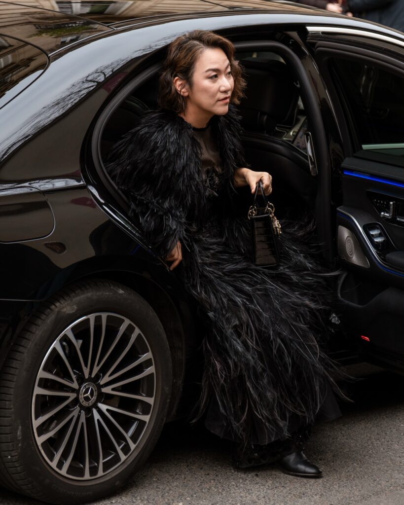 Guest at the Dior show during Haute Couture in Paris 2026.