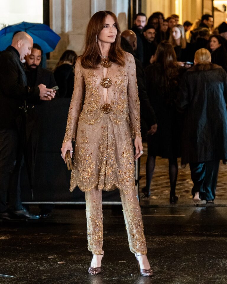 Eugenia Silva at the Giorgio Armani show during Haute Couture in Paris 2026.