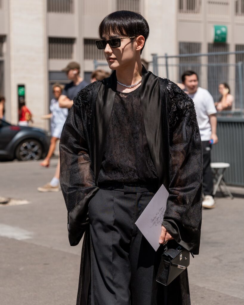 Guest at the Georges Hobeika show during Haute Couture in Paris 2026.