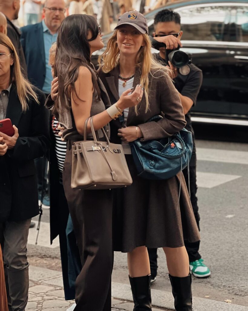 Guest at the Hermès show during Paris Fashion Week 2023.