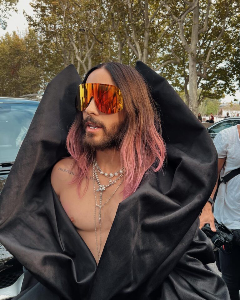 Jared Leto at the Rick Owens show during Paris Fashion Week 2023.