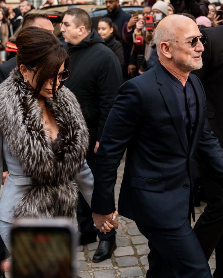Jeff Bezos at the Dior show during Haute Couture in Paris 2026.