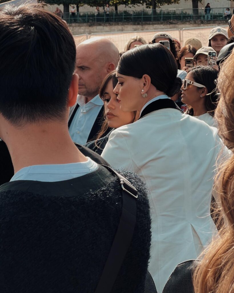 Jenna Ortega at the Dior show during Paris Fashion Week 2023.