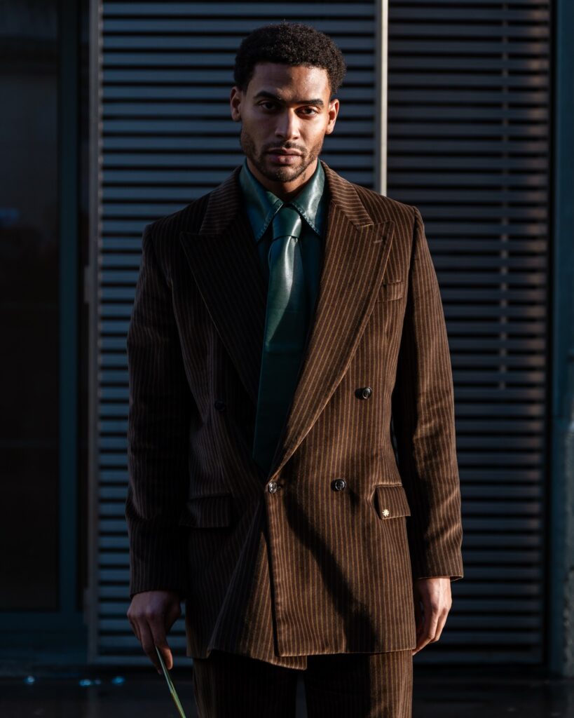 Jordan Kwadwo Osei Mainoo-Hames at the AMIRI show during Fashion Week in Paris 2026.