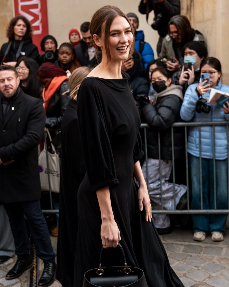 Karlie Kloss at the Dior show during Haute Couture in Paris 2026.