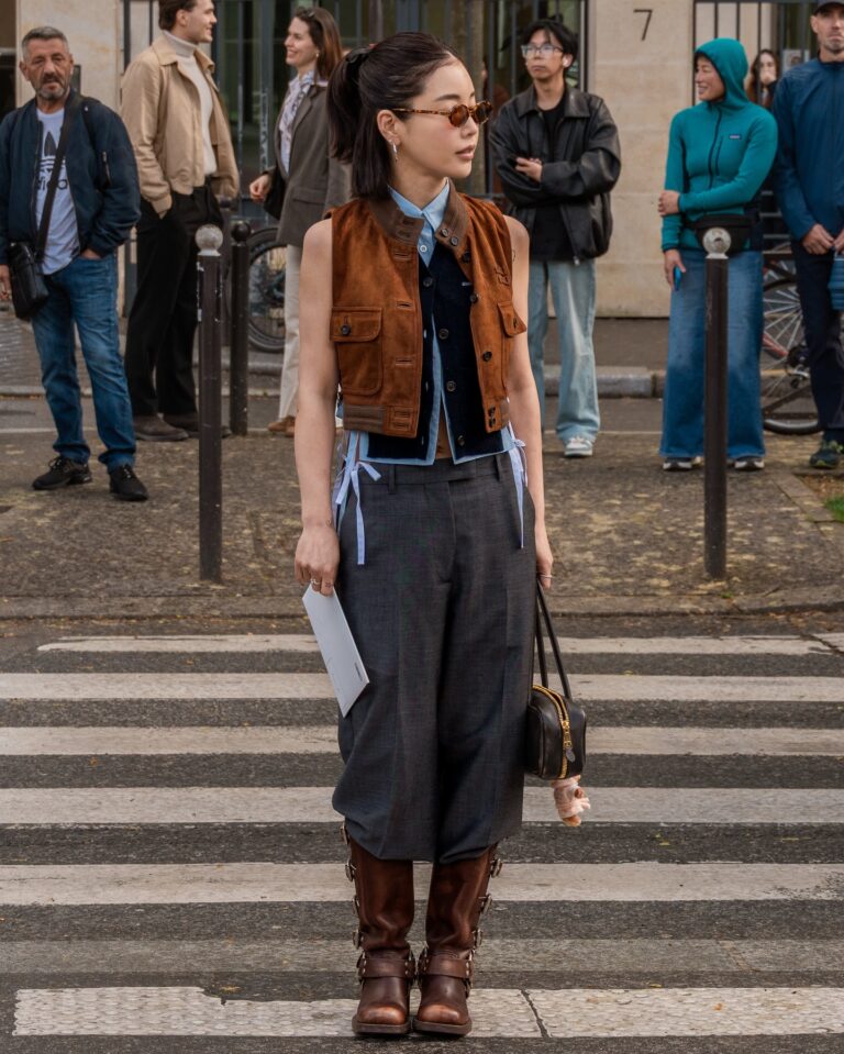 Ki Eun-se at the Miu Miu show during Fashion Week in Paris 2026.