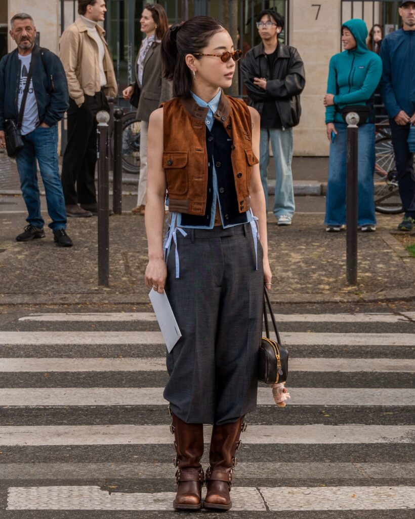 Ki Eun-se at the Miu Miu show during Fashion Week in Paris 2026.