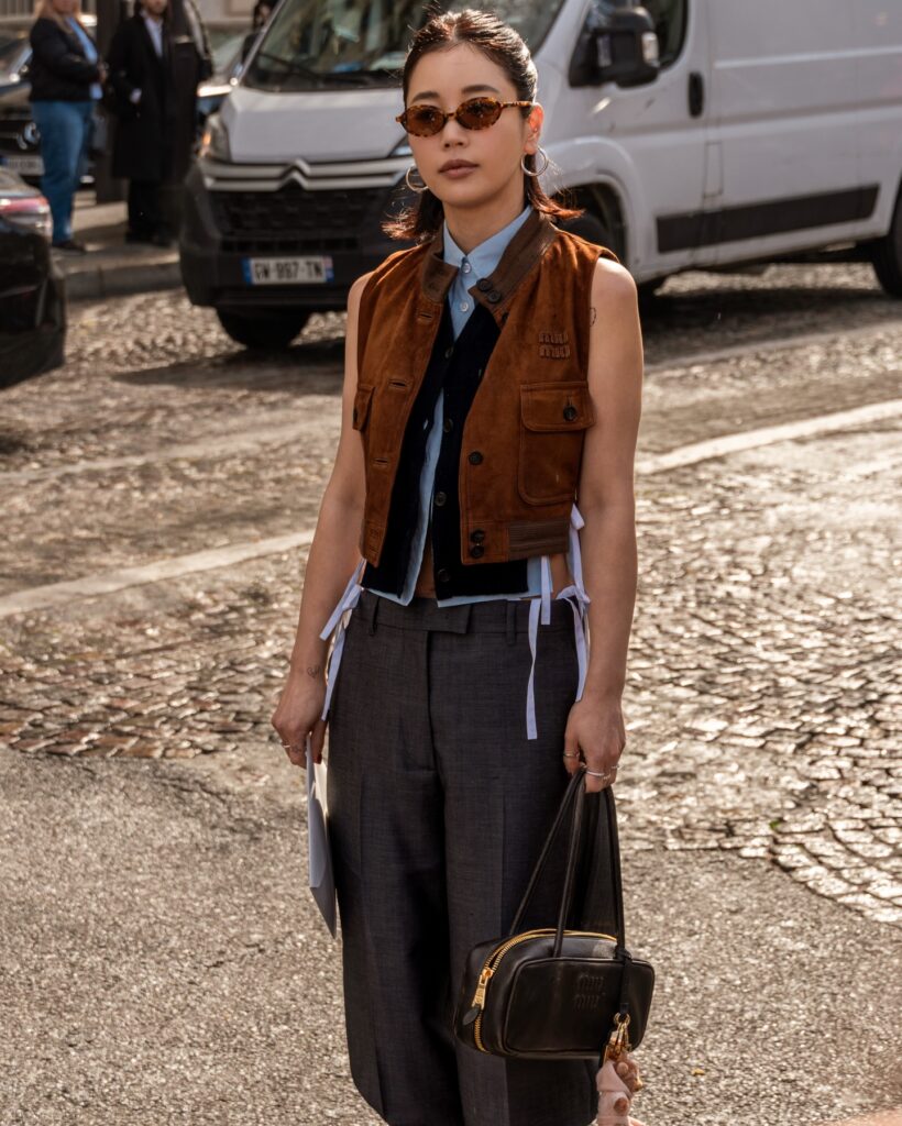 Ki Eun-se at the Miu Miu show during Fashion Week in Paris 2026.