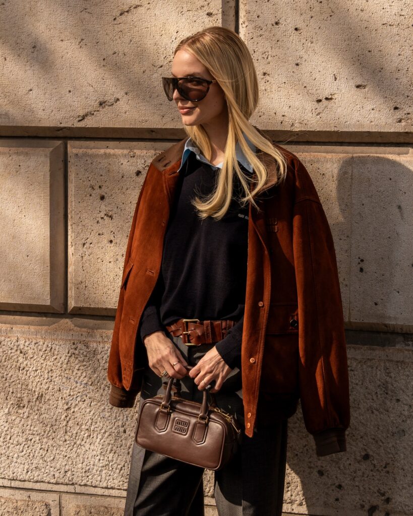 Leonie Hanne at the Miu Miu show during Fashion Week in Paris 2026.