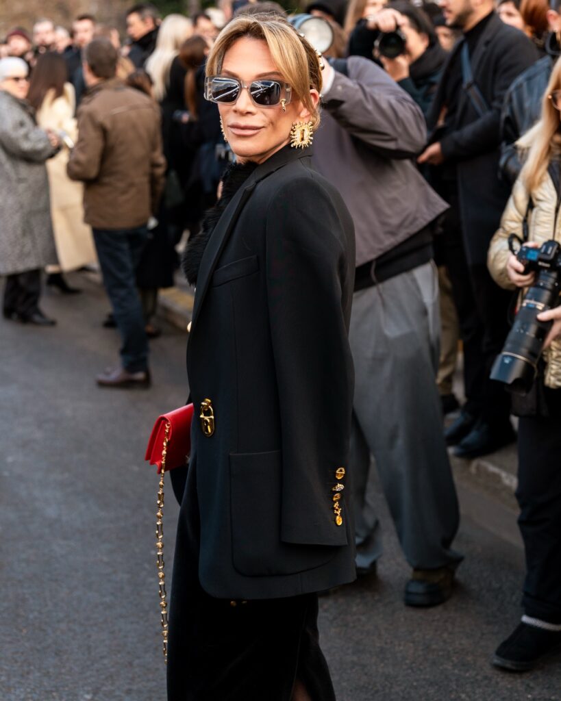 Lisa Sher-Chambers at the Schiaparelli show during Haute Couture in Paris 2026.