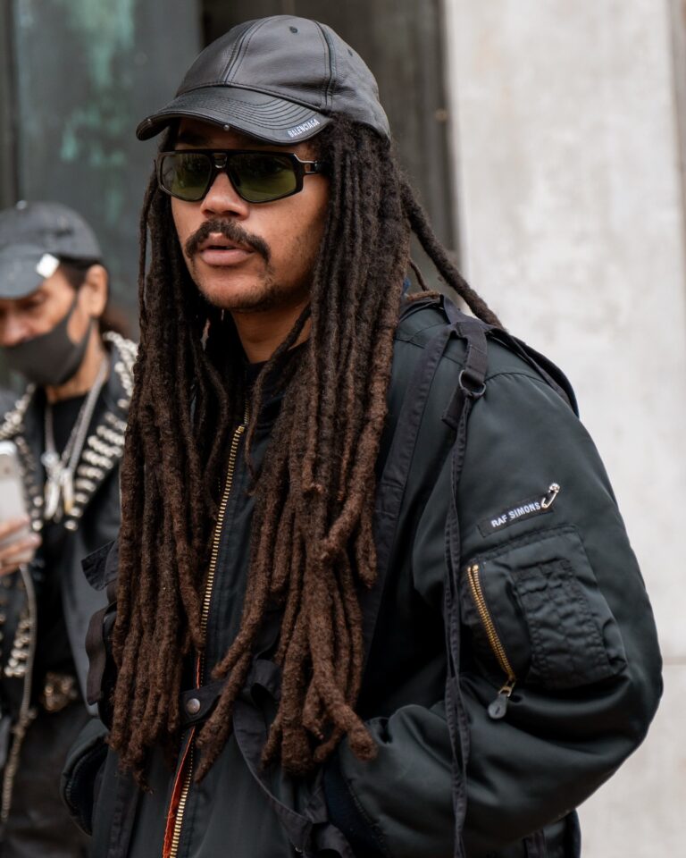 Luka Sabbat at the Rick Owens show during Fashion Week in Paris 2026.