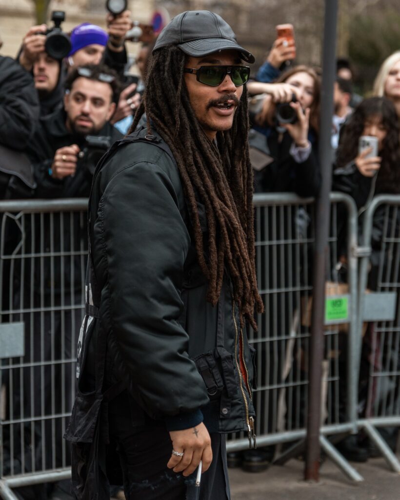 Luka Sabbat at the Rick Owens show during Fashion Week in Paris 2026.