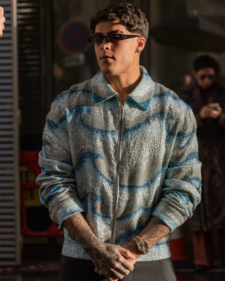Lunay at the AMIRI show during Fashion Week in Paris 2026.